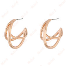 lady mature pink gold earrings